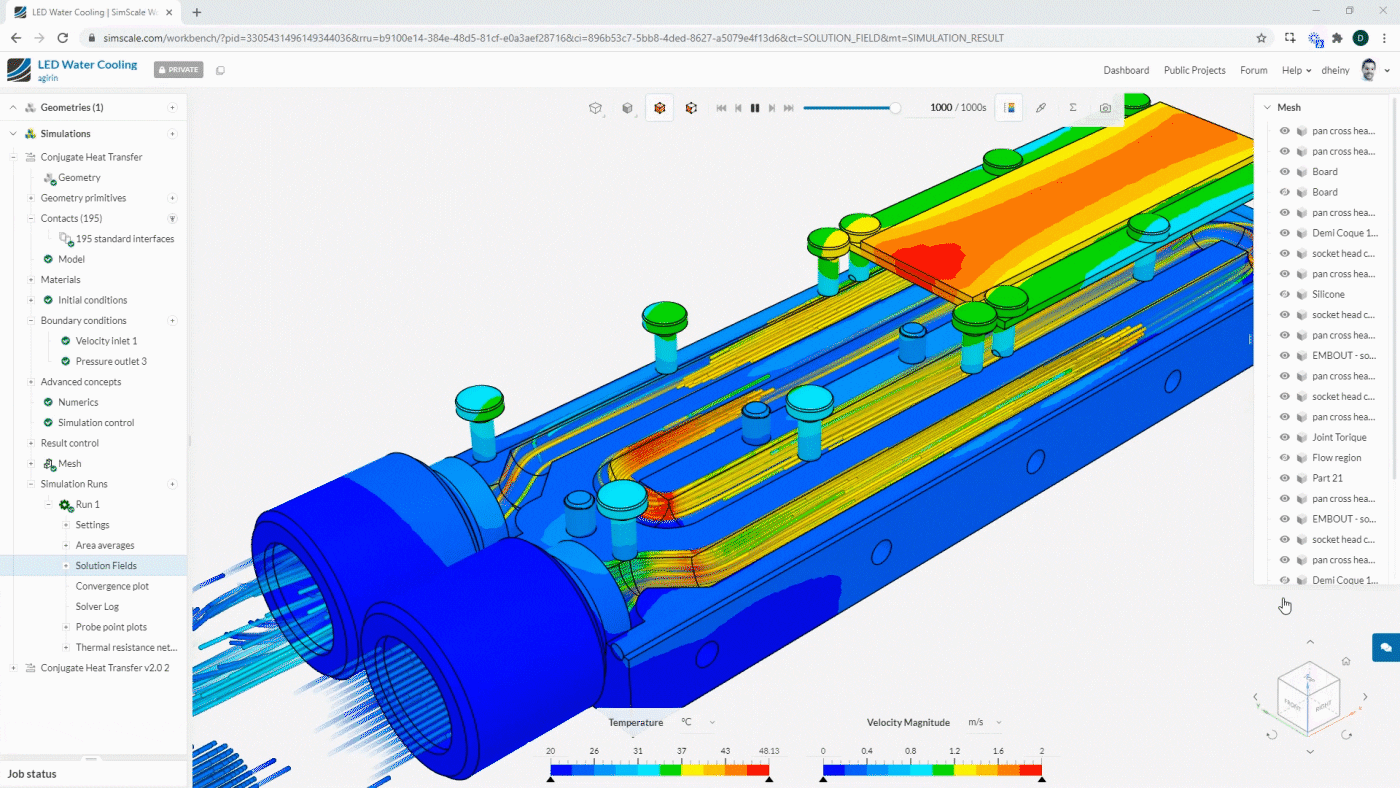 Thermal Simulation of LED Lighting Fixture Design
