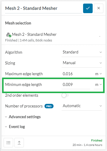 simscale product update min edge length 