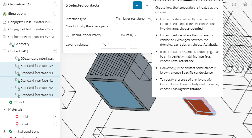 thermal conductivity and layer thickness simscale product update 