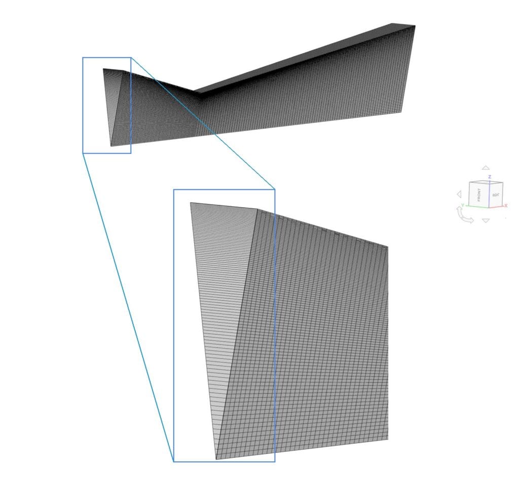mesh details of the nozzle