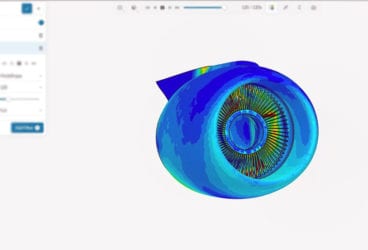 view of simscale post processor for structural analysis