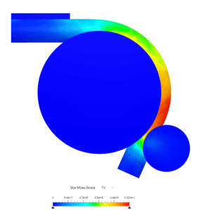 pipe bending final deformed shape plot simscale post processor