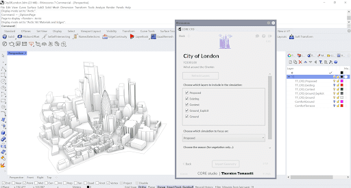screenshot of the wind tunnel app developed by Thornton Tomasetti