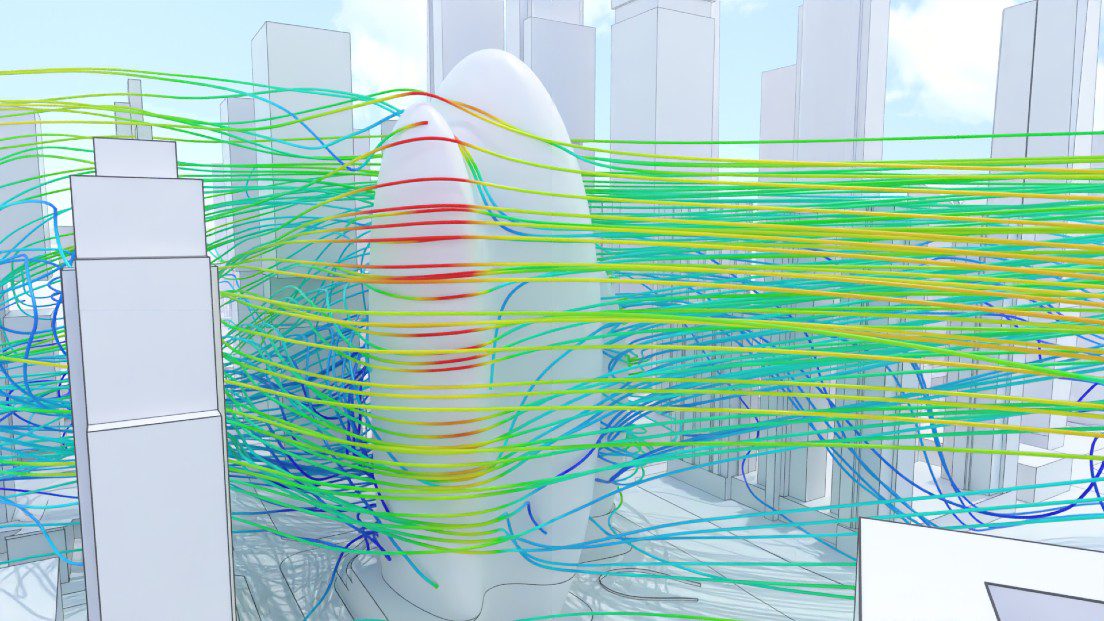 Zaha Hadid Architects Evaluated Climate Impacts on Their Sustainable Design Using Cloud-Based Simulation.