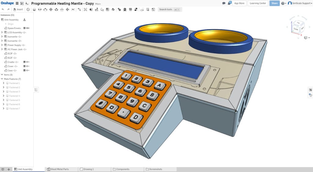 Onshape-CAD-programmable-heating-mantle