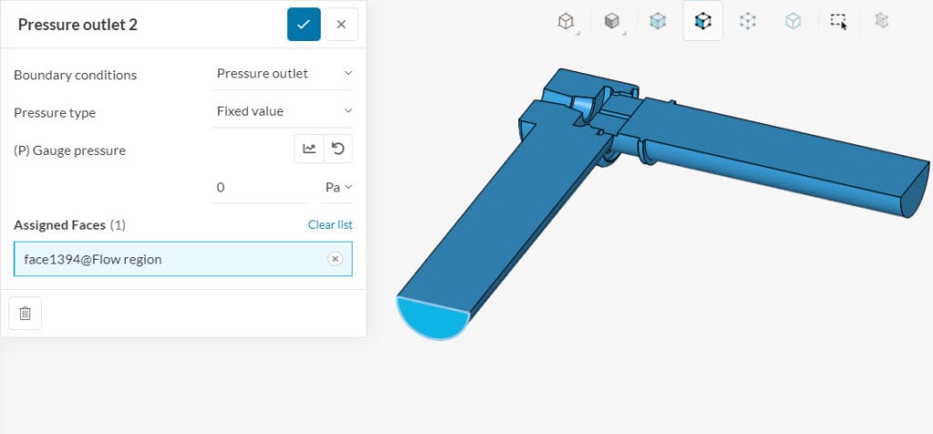 pressure outlet boundary condition