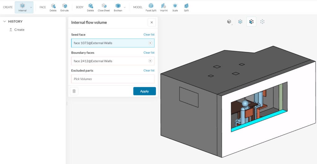 seed face for internal flow regions with boundaries