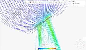 acceleration and concentration of streamlines bellow the propeller