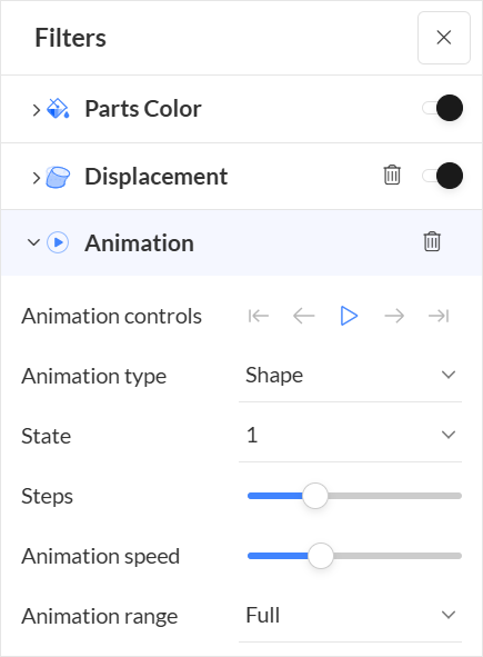 animation setup for one load case simscale
