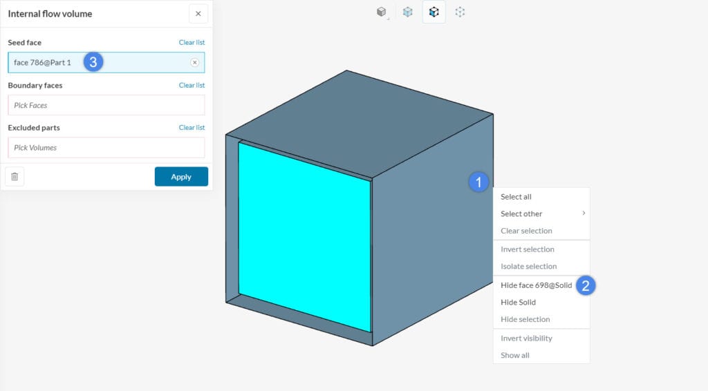 seed face definition closed geometries cad mode