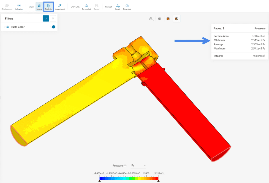 bulk statistics calculator valve simulation pressure drop