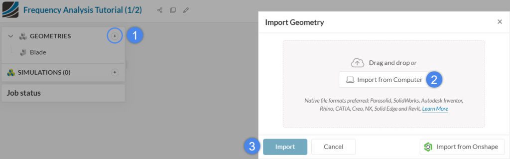 importing a geometry to SimScale