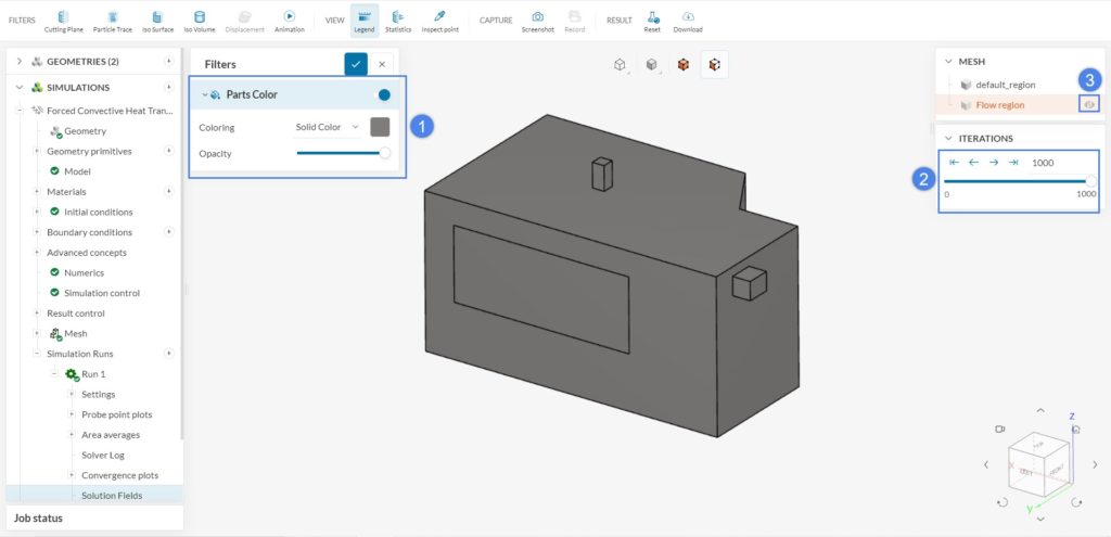 post-processor user interface