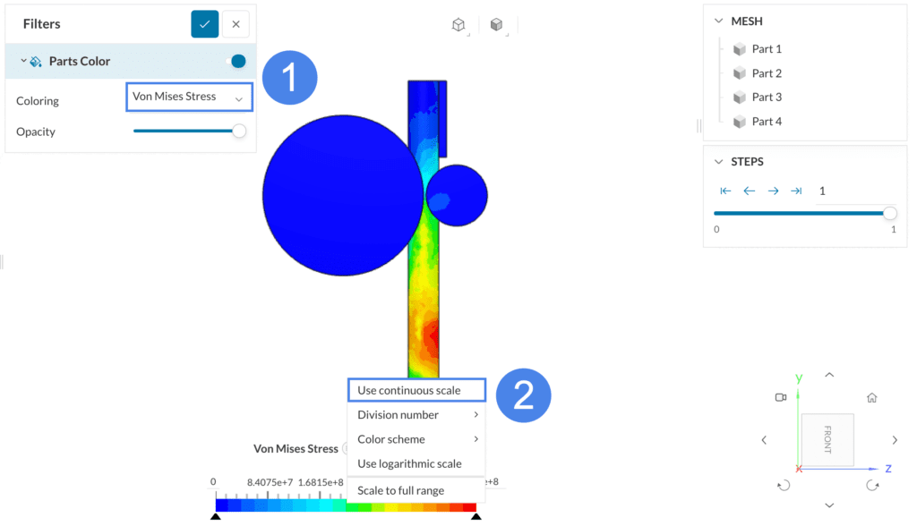 continuous scale von mises