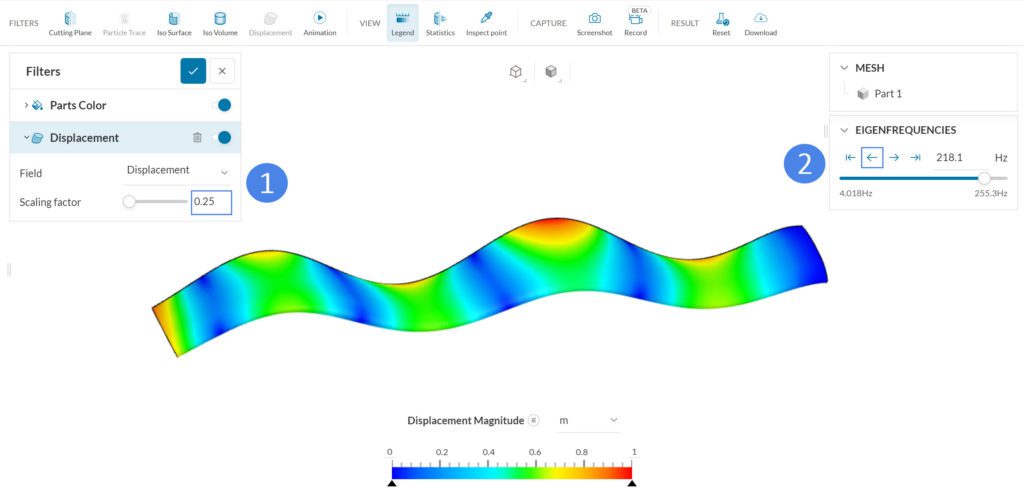 displacement field visualization