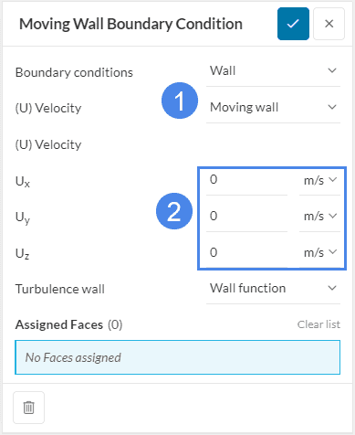 moving wall boundary condition setup