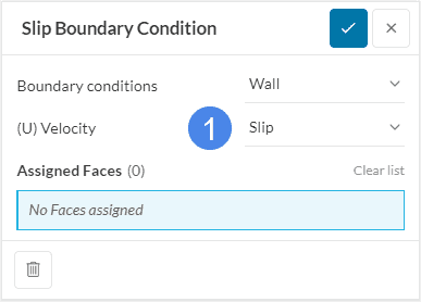 slip boundary condition setup