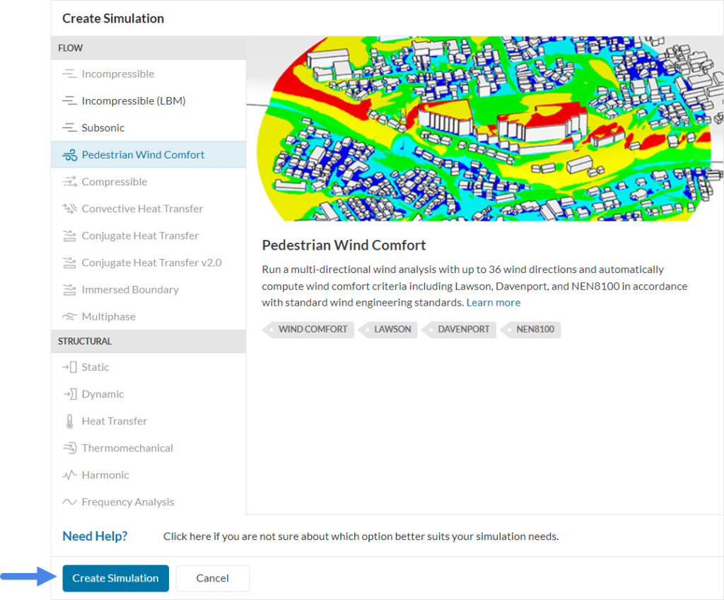 analysis type widget
