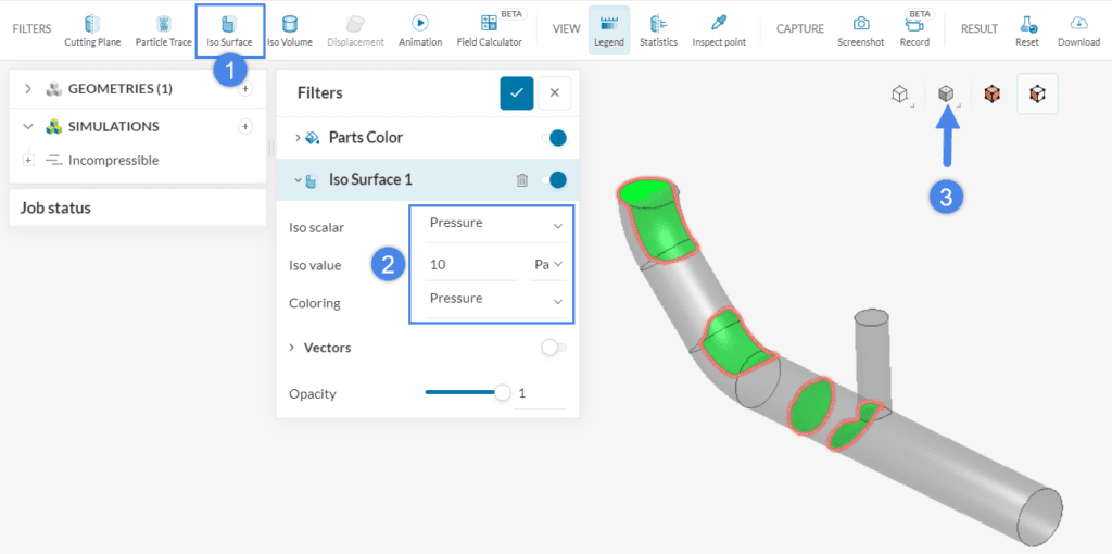 iso surface filter in simscale
