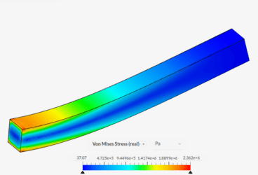 deformation response and stress distribution on a cantilever beam