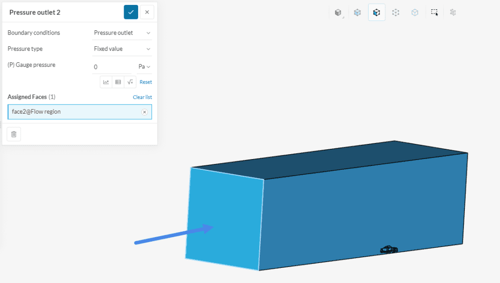aerodynamic flow _ 20 BC Pressure outlet