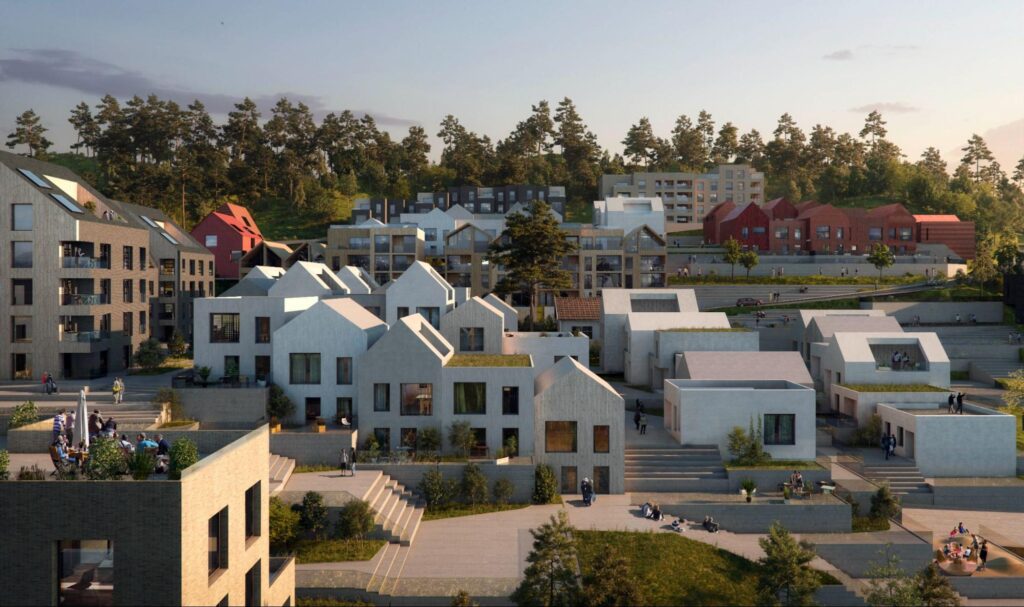 render of net-zero housing units