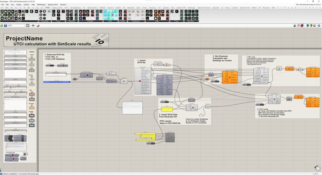 utci calculation workfow using ladybug and simscale