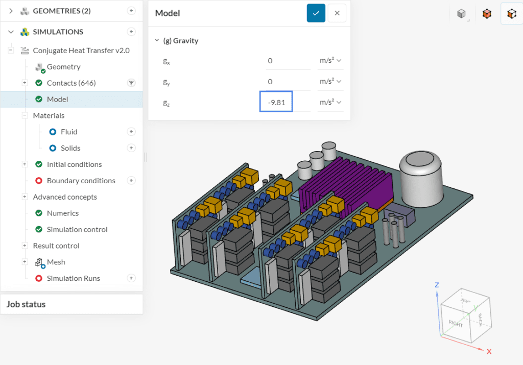 model definition gravity cht