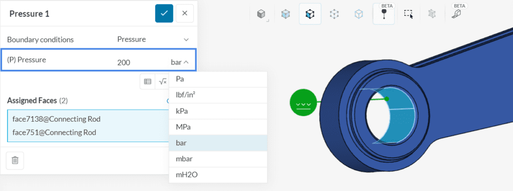 pressure boundary connecting rod