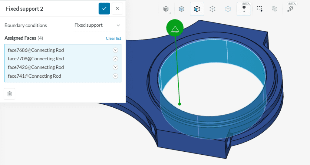 fixed support boundary