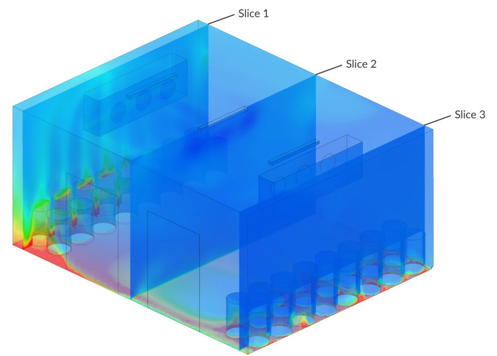 section view of the refrigerated chamber