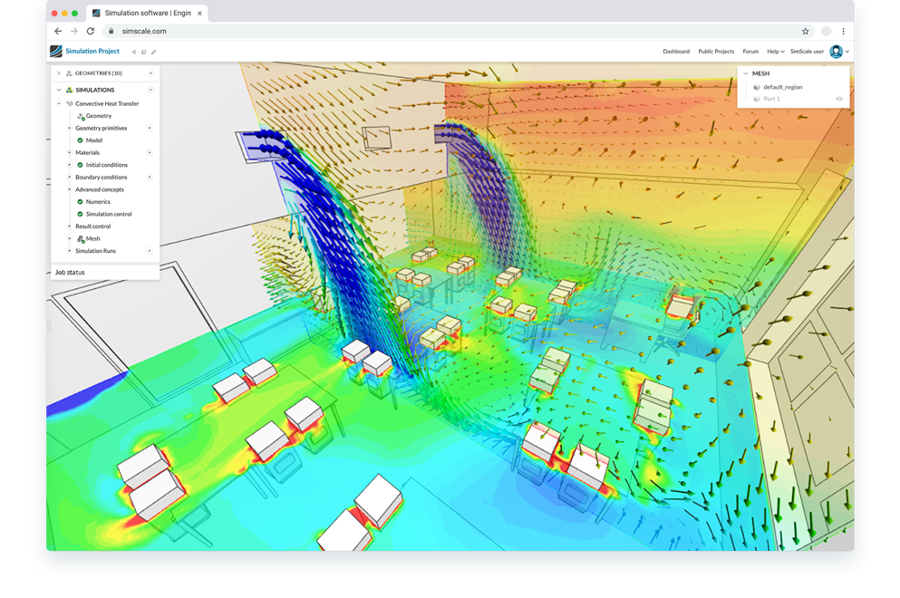 indoor air quality simulation in a browser
