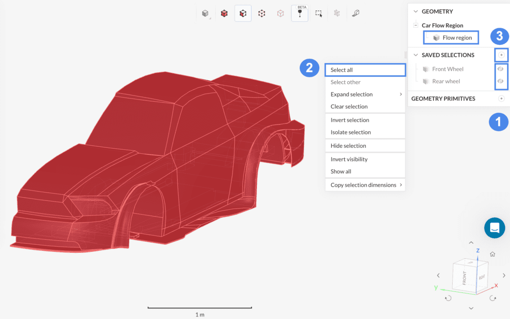 aerodynamic flow _ 13 topological entity set Body