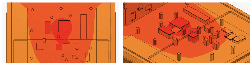 heat transfer analysis of an electronics enclosure using CFD