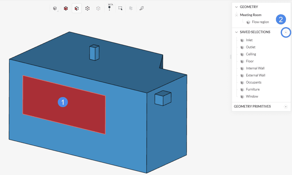 creation of saved selections for thermal comfort assessment