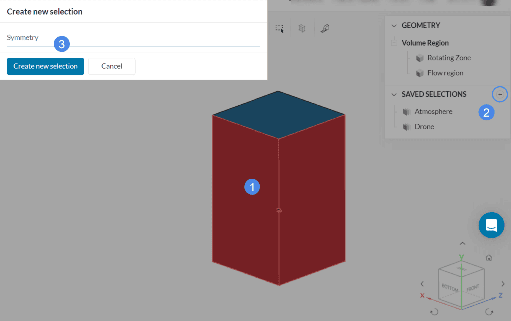 creating saved selections for drone simulation with mrf rotating zone