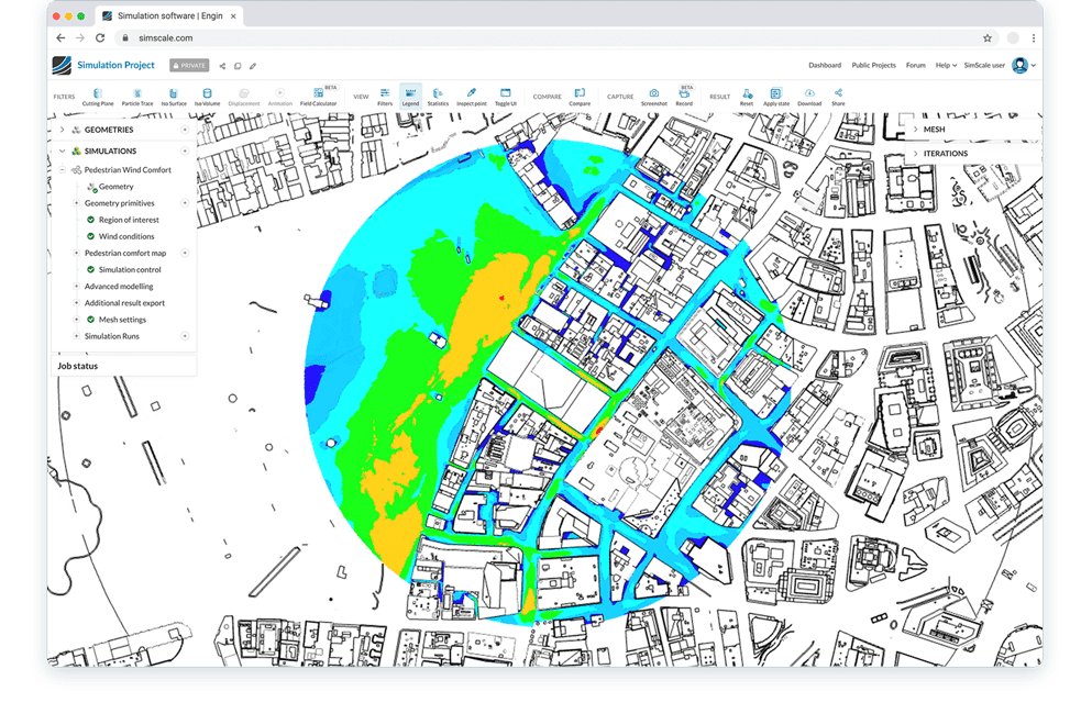wind analysis with cfd on the browser