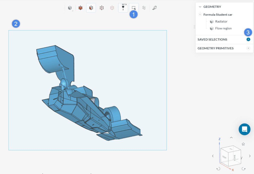 box assignment selecting multiple faces of the full car 