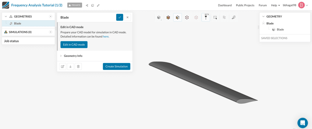 cad model airfoil tutorial starting point