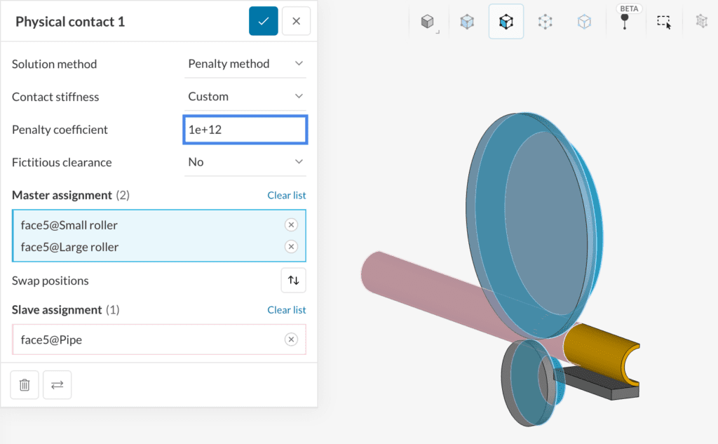physical contact static analysis nonlinear