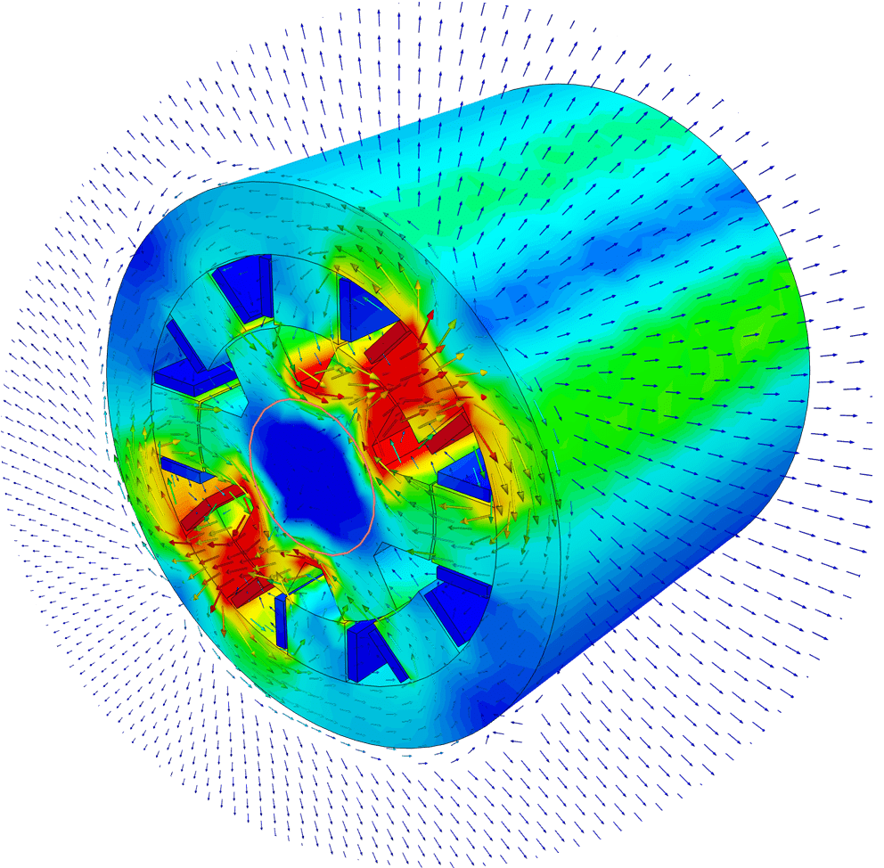 electric motor electromagnetics simulation