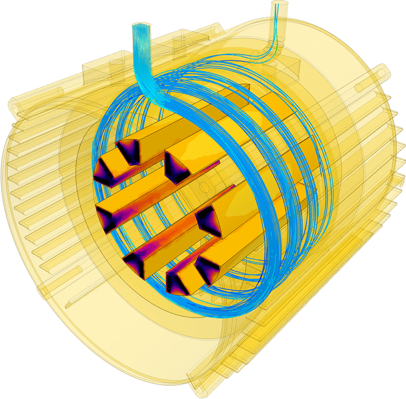 electric motor multiphysics simulation