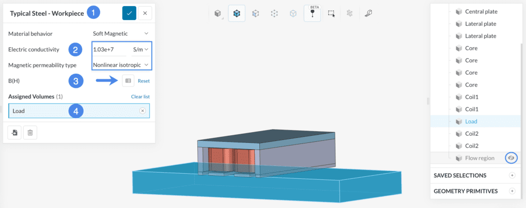Assign material 'Steel' magnetic lifting machine