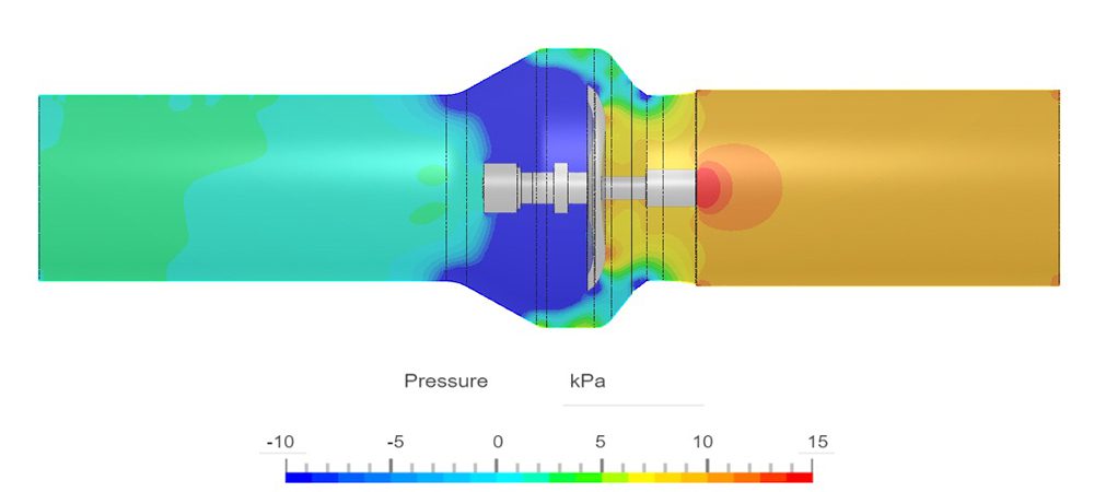 pressure drop across the 6-inch vfd check valve