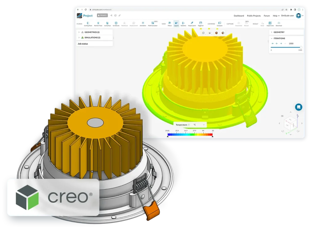 PTC creo models simulation