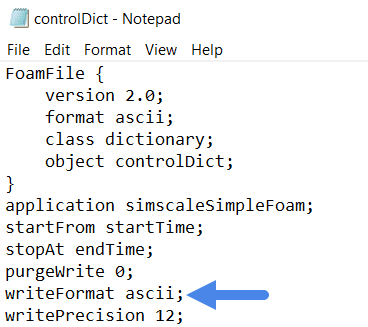 openfoam ascii writeformat for mesh uploads