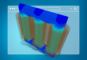 Transformer simulation laid over a web browser