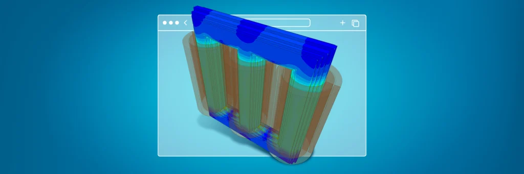 Transformer simulation laid over a web browser