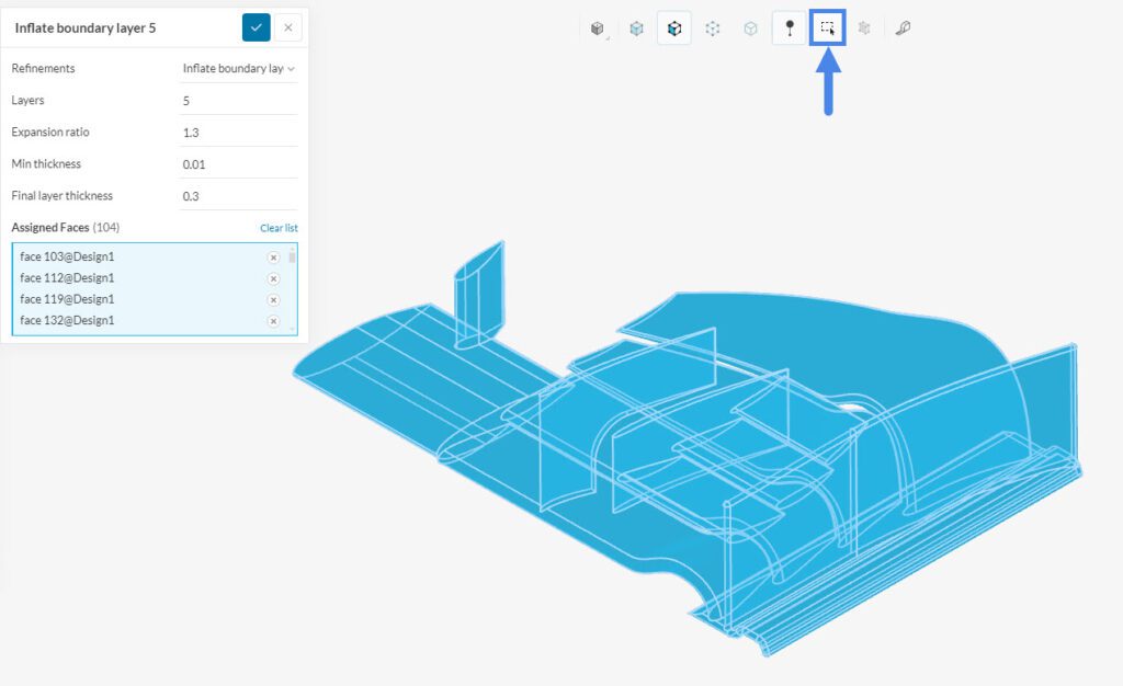 Hex-dominant Parametric Meshing of Front Wing | SimScale