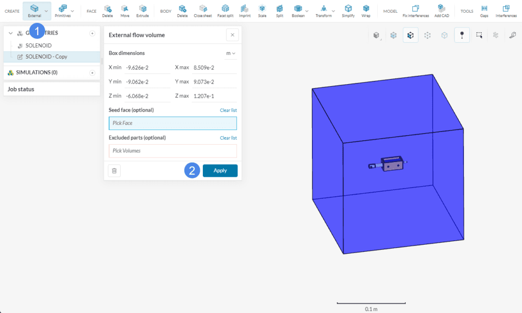 External flow volume Solenoid